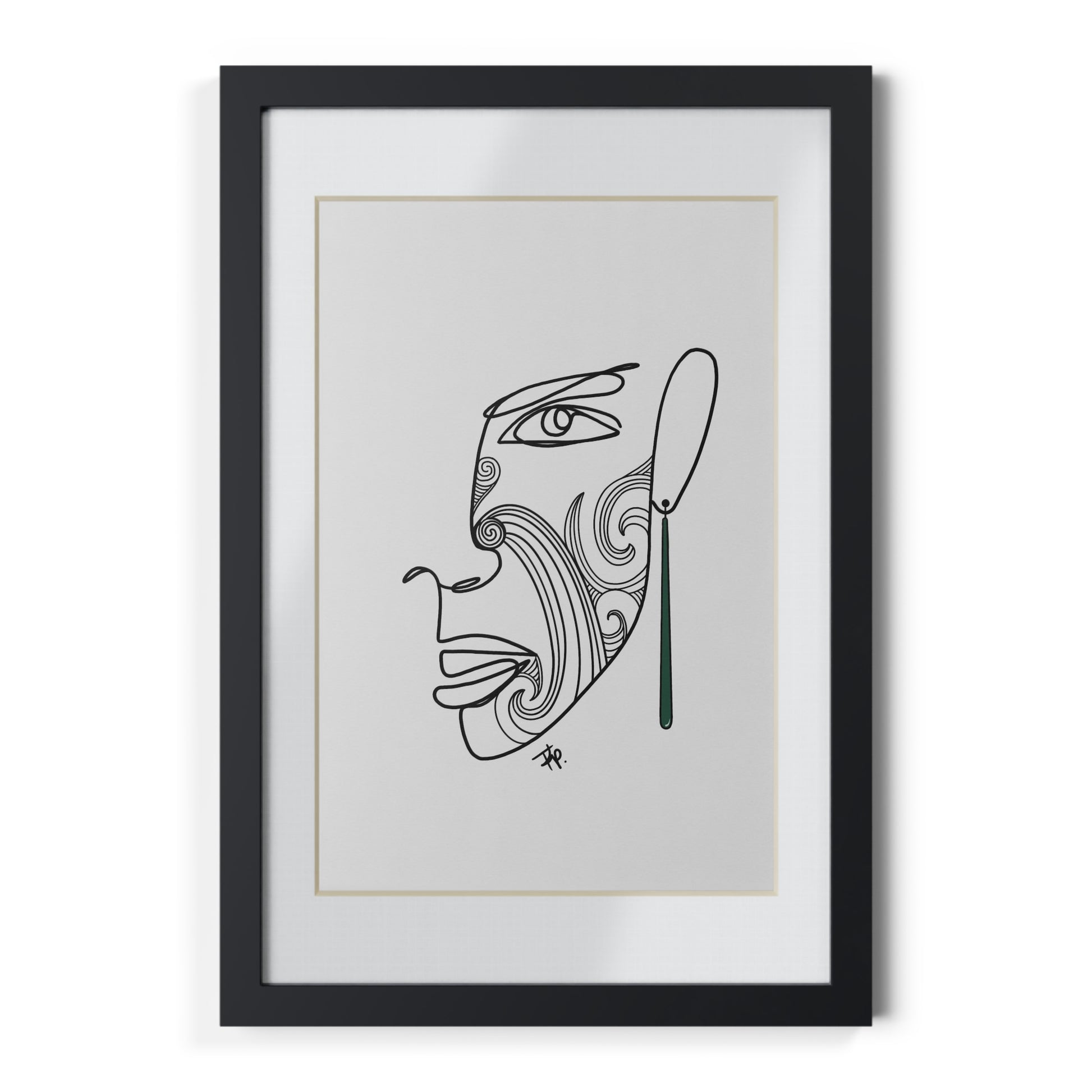 Tane/Male - Maori One-line Design Wall Art